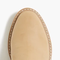 Nubuck lug-sole heeled Chelsea booties