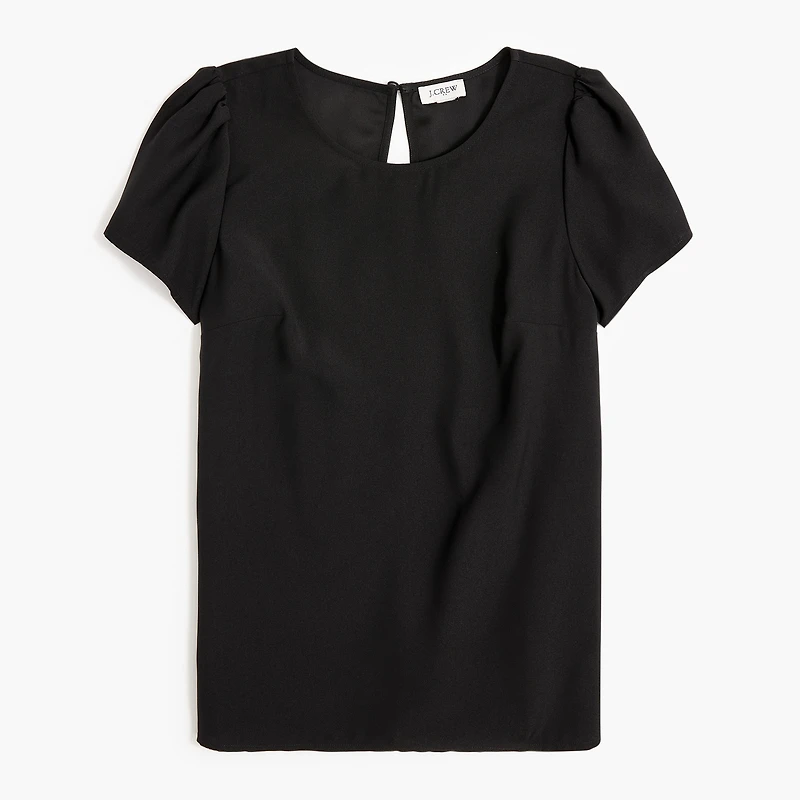 Short-sleeve crepe top