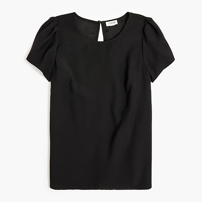 Short-sleeve crepe top