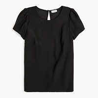 Short-sleeve crepe top