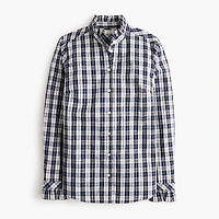 Ruffleneck button-up top