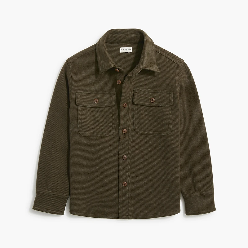 Boys' twill shirt-jacket