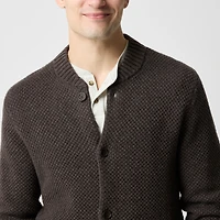 Supersoft lambswool-blend bomber sweater-jacket