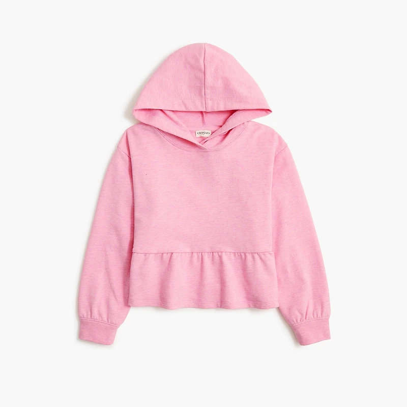 Girls' ruffle-hem hoodie