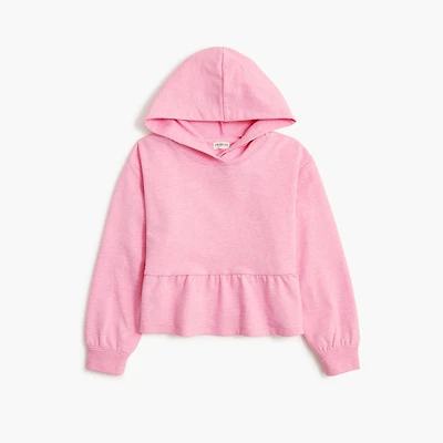 Girls' ruffle-hem hoodie