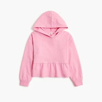 Girls' ruffle-hem hoodie