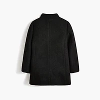 Girls' sparkle wool-blend bow coat