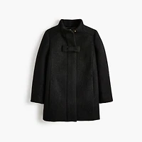 Girls' sparkle wool-blend bow coat