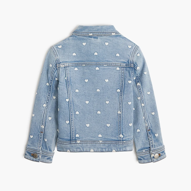 Girls' heart denim jacket