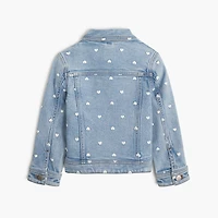 Girls' heart denim jacket