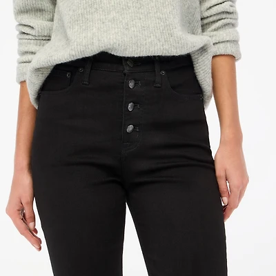 Petite black stovepipe straight jean in signature stretch+