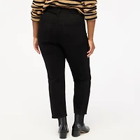 Petite black stovepipe straight jean in signature stretch+