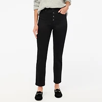 Petite black stovepipe straight jean in signature stretch+