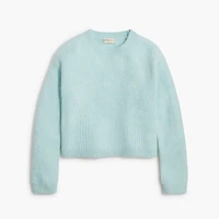 Girls' ribbed sweater in extra-soft yarn
