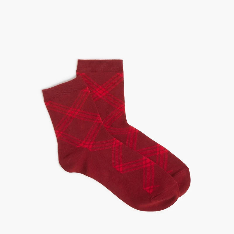 Plaid boot socks