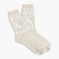 Ribbed Fair Isle trouser socks