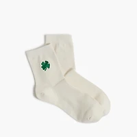 Four-leaf clover trouser socks
