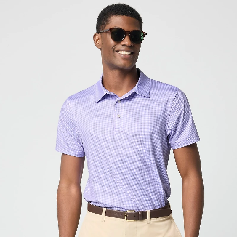 Printed performance polo shirt