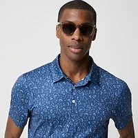 Printed performance polo shirt