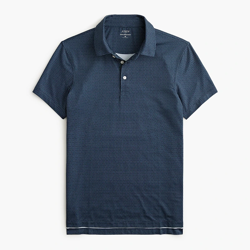 Printed performance polo shirt