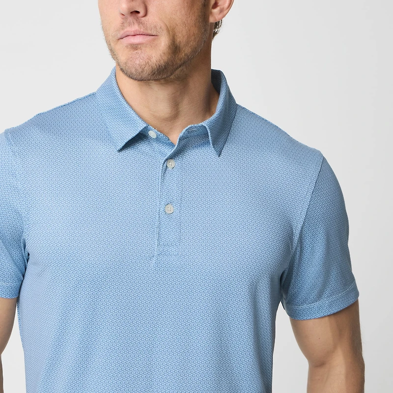 Printed performance polo shirt