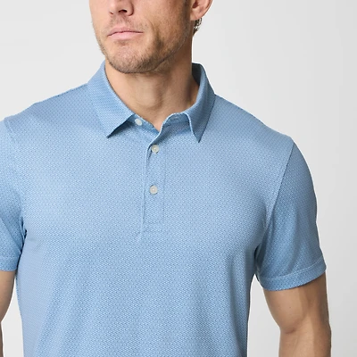 Printed performance polo shirt