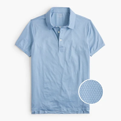 Printed performance polo shirt