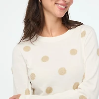 Metallic dot Teddie sweater