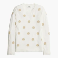 Metallic dot Teddie sweater