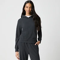 Knit hoodie cloudspun yarn