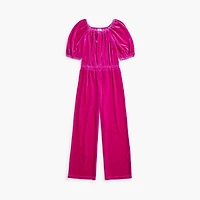 Girls' velvet jumpsuit