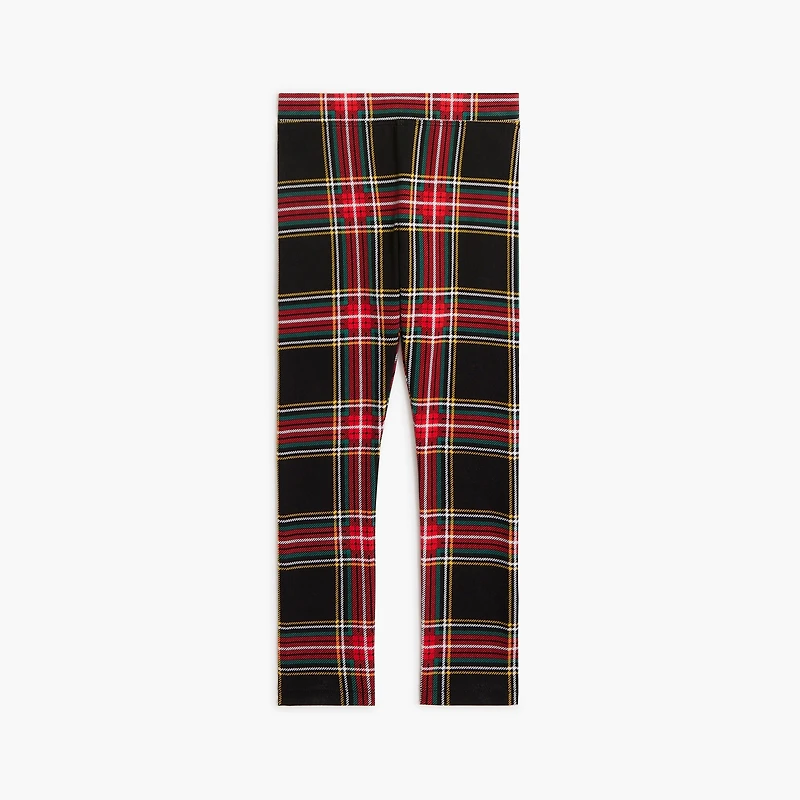 Girls' tartan leggings