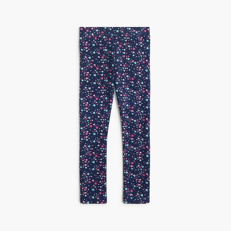 Girls' heart-print leggings