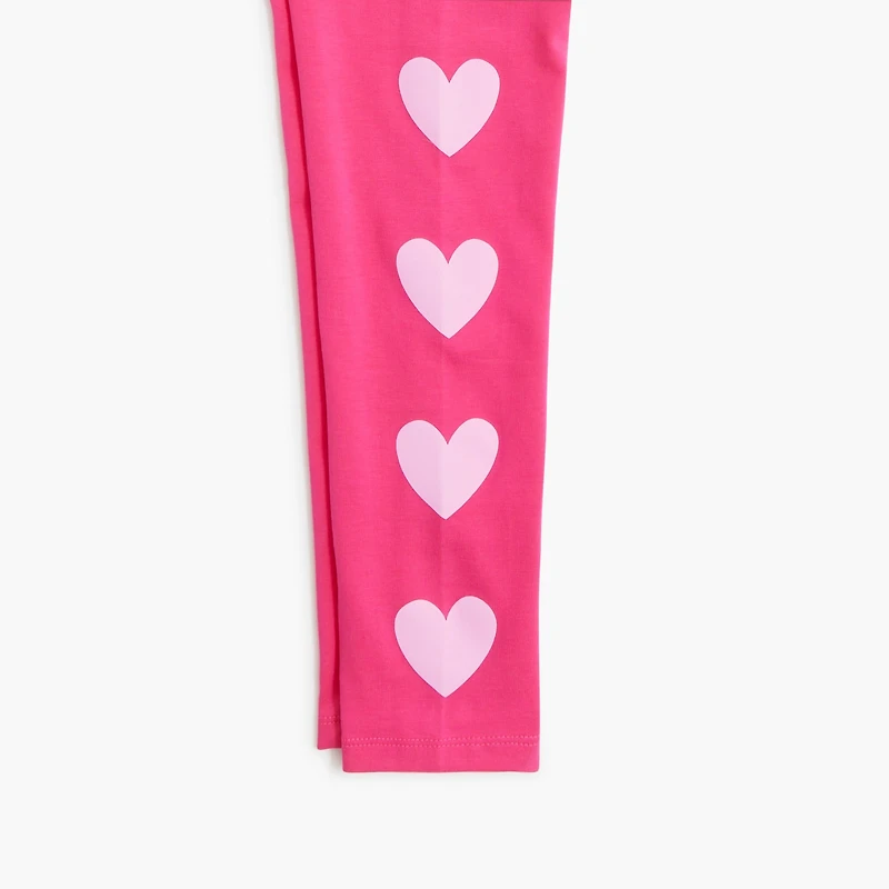 Girls' heart leggings