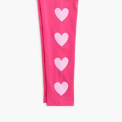 Girls' heart leggings
