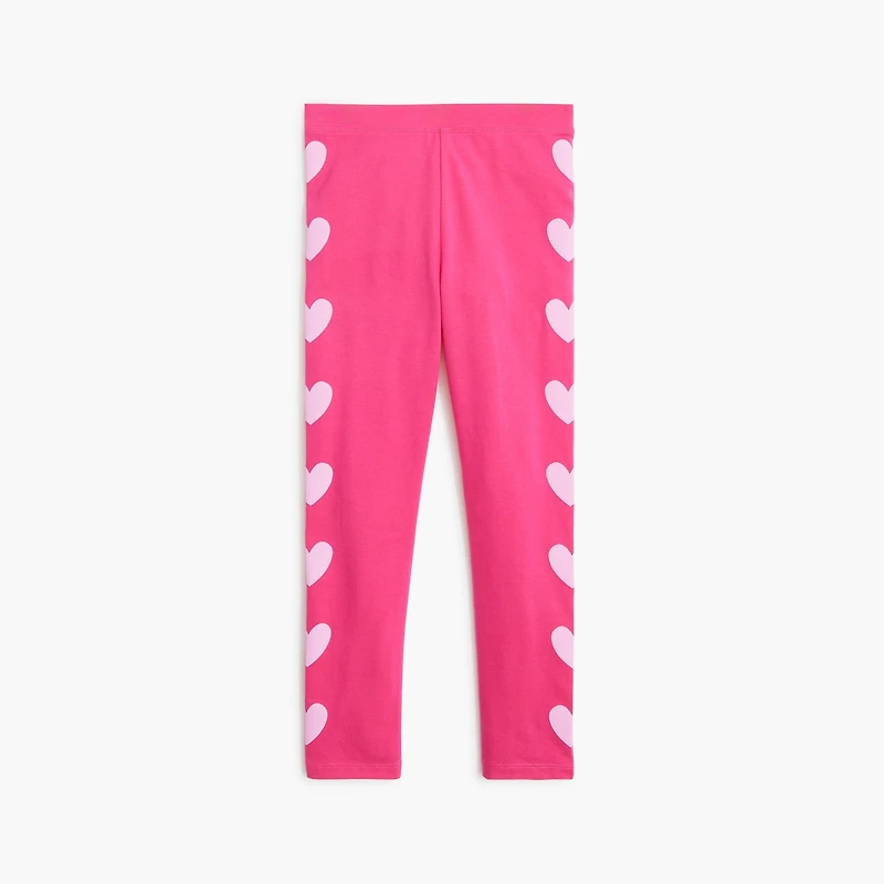 Girls' heart leggings