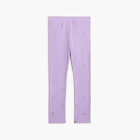 Girls' glitter snowflake leggings