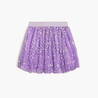Girls' sparkle tulle pleated skirt