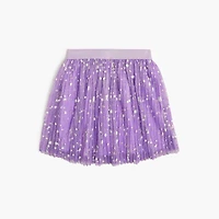 Girls' sparkle tulle pleated skirt