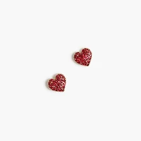 Pavé heart studs