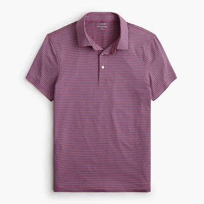 Striped performance polo shirt