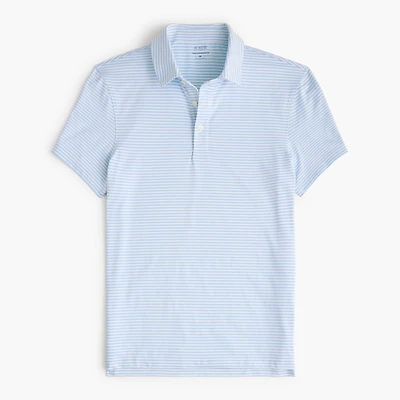 Striped performance polo shirt
