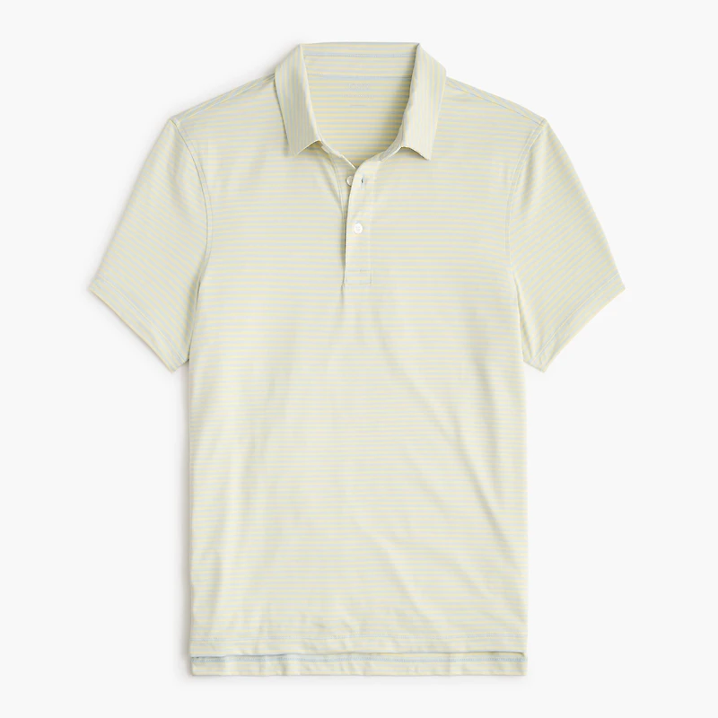 Striped performance polo shirt