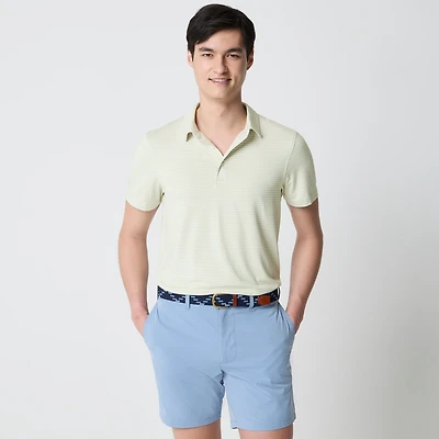 Striped performance polo shirt