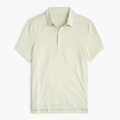 Striped performance polo shirt
