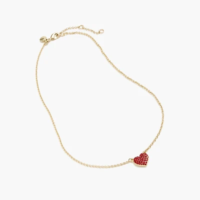 Pavé heart necklace