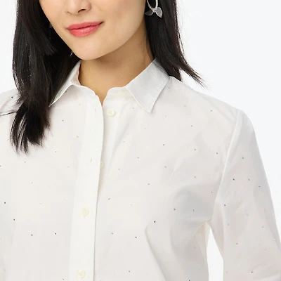 Rhinestone modern button-down