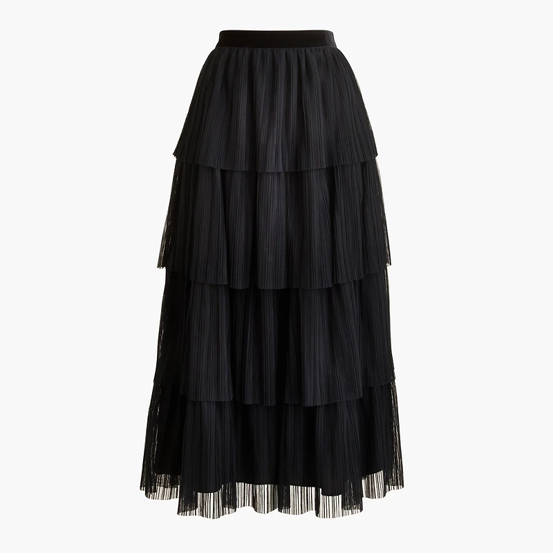 Tulle tiered skirt