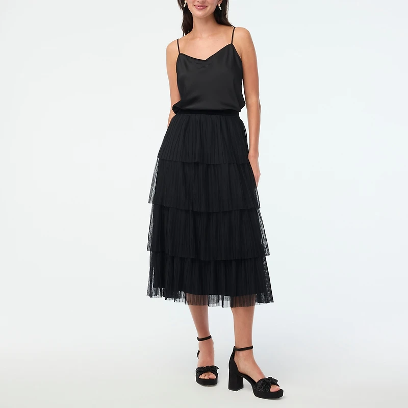 Tulle tiered skirt