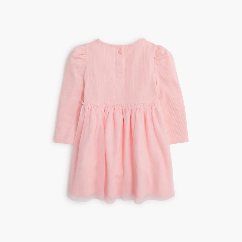 Baby & toddler girls' mixed-media tulle dress